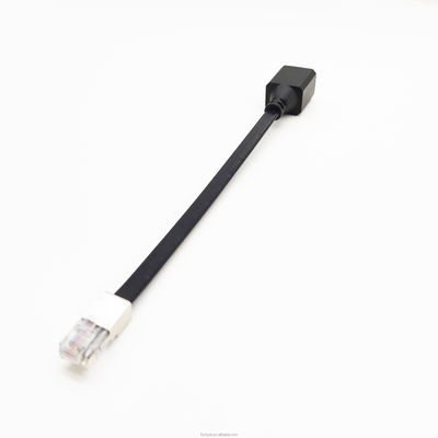 ফ্ল্যাট CAT6 নেটওয়ার্কিং ক্যাবল ইথারনেট ফর হোম Rj45 পুরুষ থেকে মহিলা