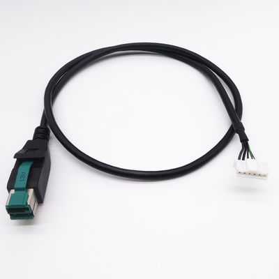 পিওএস সরঞ্জাম প্রিন্টার 12V 24V চালিত ইউএসবি পুরুষ জেএসটি সংযোগকারী
