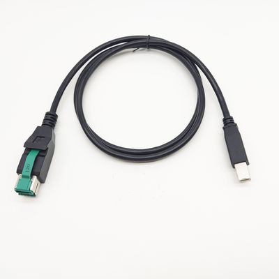 কাস্টমাইজড লোগো দৈর্ঘ্য 12V 24V পাওয়ারযুক্ত ইউএসবি ক্যাবল পিওএস সরঞ্জাম প্রিন্টারের জন্য